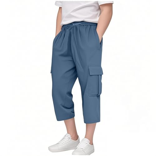 Kids Boys Sweatpants Elastic High Waist Jogger Pants Y2k